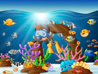 Ocean Dive 2D: Relaxing Underwater Journey