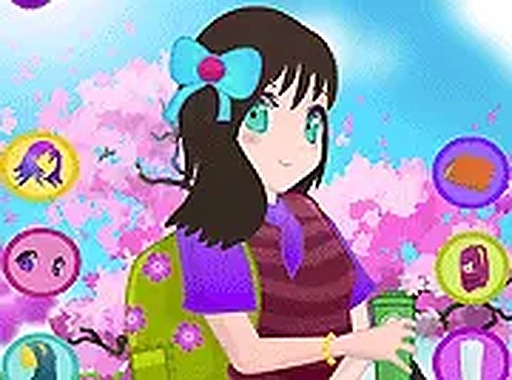 Blossom School Style Dress Up Game