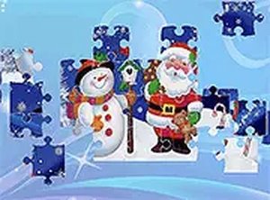 Santa Claus and Snowman Jigsaw Puzzle Game Online Puzzle Game