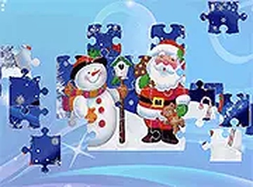 Santa Claus and Snowman Jigsaw Puzzle Game