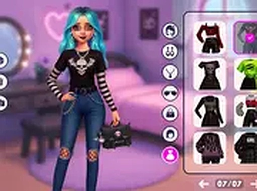 Celebrity E-Girl Vibes Dress Up Online Game