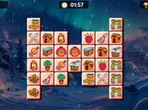 Winter Tile Connect Puzzle Game